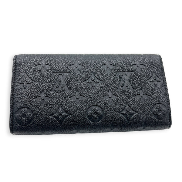 Sarah Wallet Black in Monogram Empreinte Leather, Gold hardware