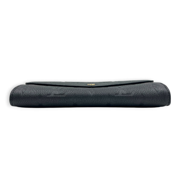 Sarah Wallet Black in Monogram Empreinte Leather, Gold hardware
