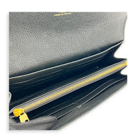 Sarah Wallet Black in Monogram Empreinte Leather, Gold hardware