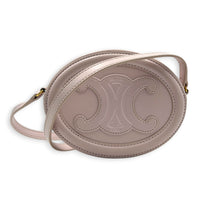 Triomphe Crossbody Bag Pink in Calfskin, Gold hardware