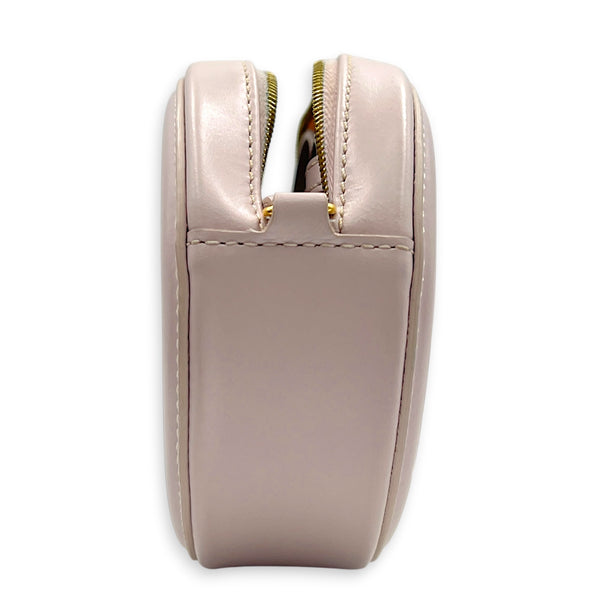 Triomphe Crossbody Bag Pink in Calfskin, Gold hardware