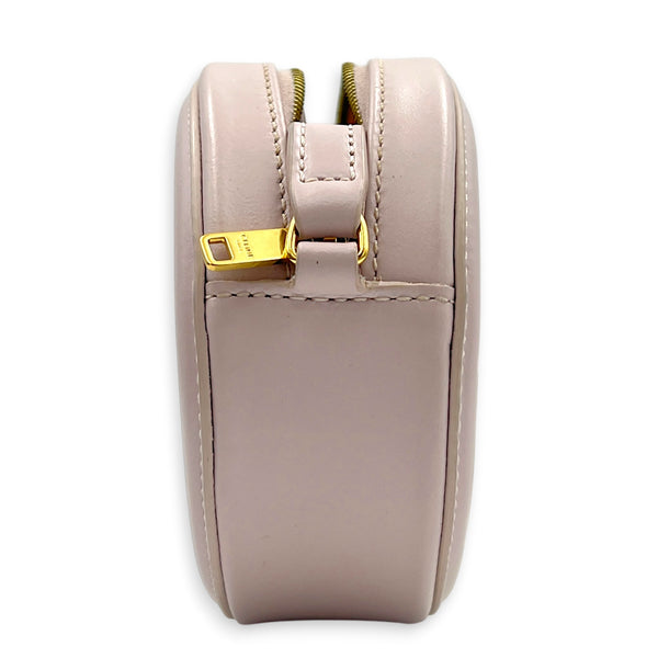 Triomphe Crossbody Bag Pink in Calfskin, Gold hardware