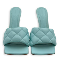 Padded 37.5 Blue Heels in Lambskin
