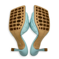 Padded 37.5 Blue Heels in Lambskin