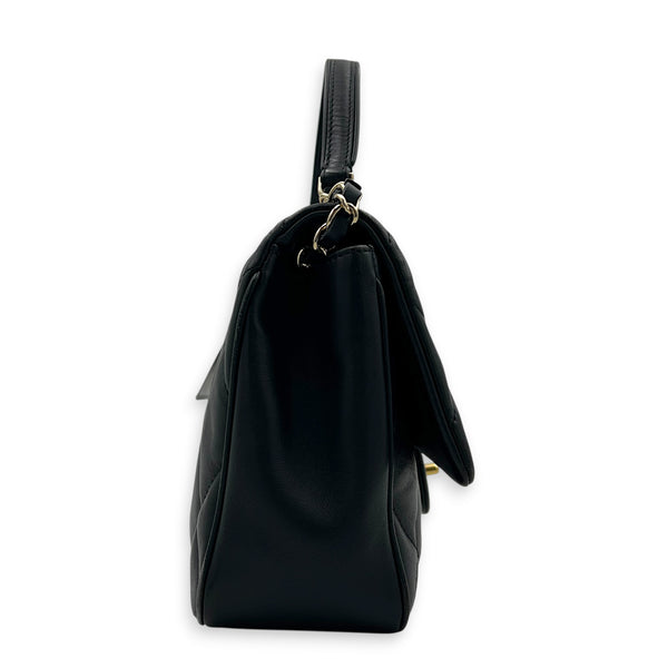CC Top Handle Bag Blue in Calfskin, Gold hardware