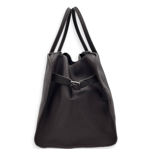 Margaux Top Handle Bag Burgundy in Calfskin, Silver hardware