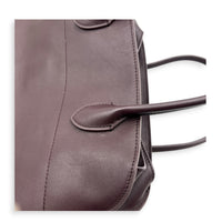 Margaux Top Handle Bag Burgundy in Calfskin, Silver hardware