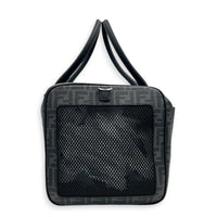 FF Black Pet Carrier in Coated Canvas, Silver hardware