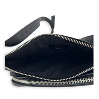 Diagonal FF Grey Belt Bag in Coated Canvas, Silver hardware