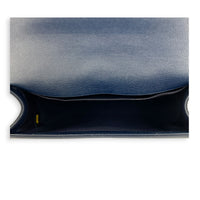 Boy Shoulder Bag Large Navy Blue in Caviar Leather, Ruthenium hardware