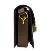 Horsebit 1955 Shoulder Bag Small Beige Ebony, Gold hardware