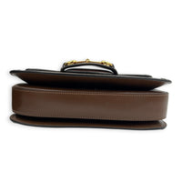 Horsebit 1955 Shoulder Bag Small Beige Ebony, Gold hardware