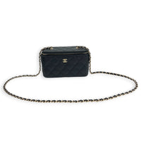 Vanity Vanity Bag Small Black in Caviar Leather, Light Gold hardware