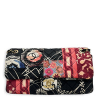 Patchwork Shoulder Bag Multi-colour in Fabric, Gold hardware