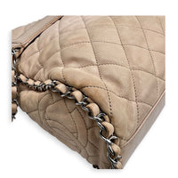 CC Shoulder Bag Pink in Calfskin, Silver hardware