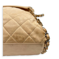 CC Shoulder Bag Pink in Calfskin, Silver hardware