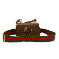 Blondie Shoulder Bag Brown in Calfskin, Gold hardware