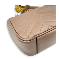 GG Marmont Shoulder Bag Small Dusty Pink / Nude Rose in Calfskin, Antique Brass hardware