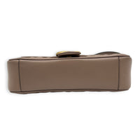 GG Marmont Shoulder Bag Small Dusty Pink / Nude Rose in Calfskin, Antique Brass hardware