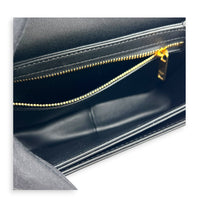Triomphe Shoulder Bag Teen Black in Box Calfskin, Gold hardware