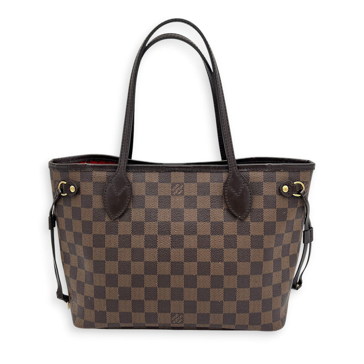 Neverfull Tote Bag PM Ebene in Coated Canvas, Gold hardware