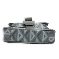 Hit The Road Grey Crossbody Bag in Coated Canvas, Mixed hardware