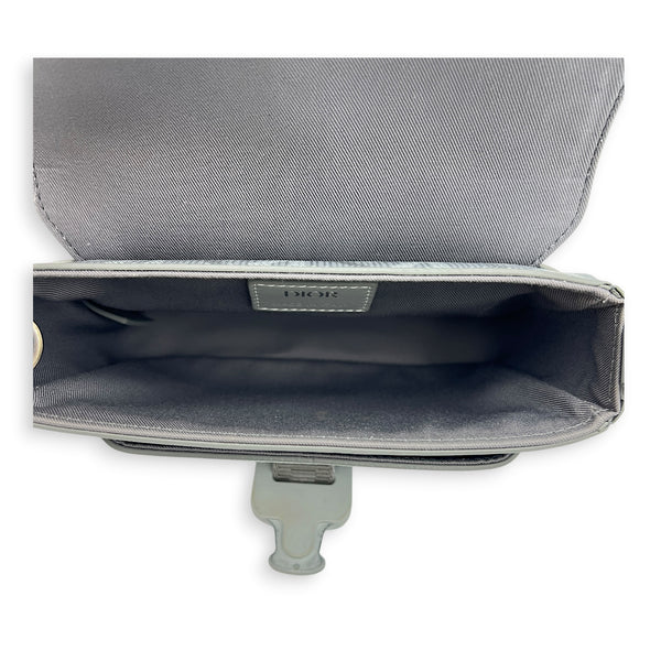 Hit The Road Grey Crossbody Bag in Coated Canvas, Mixed hardware