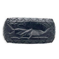 Cocoon Small Black Tote Bag in Nylon, Silver hardware