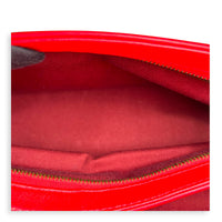 Mademoiselle Bowler Shoulder Bag Red in Lambskin, Antique Brass hardware