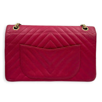 2.55 Shoulder Bag Medium Dark Red / Burgundy in Lambskin, Gold hardware