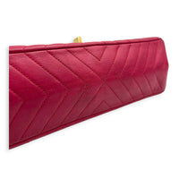 2.55 Shoulder Bag Medium Dark Red / Burgundy in Lambskin, Gold hardware