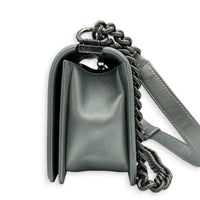 Boy Medium Metallic Silver (recolored) Shoulder Bag in Lambskin, Ruthenium hardware