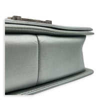 Boy Medium Metallic Silver (recolored) Shoulder Bag in Lambskin, Ruthenium hardware