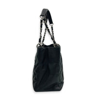 GST Shoulder Bag Black in Caviar Leather, Silver hardware