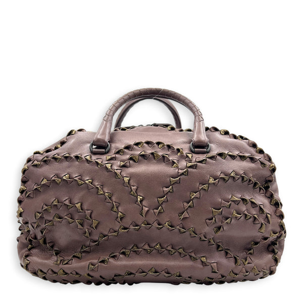 San Marco Top Handle Bag Purple in Calfskin