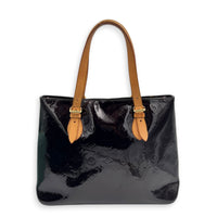 Brentwood Red Top Handle Bag in Patent Leather, Gold hardware