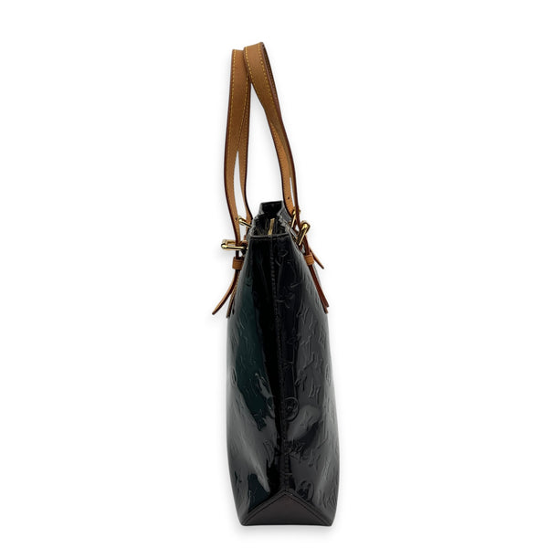 Brentwood Red Top Handle Bag in Patent Leather, Gold hardware