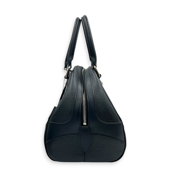 Montaigne Bowling  Top Handle Bag Black in Epi Leather