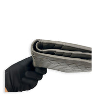Intrecciato Grey Wallet in Lambskin, Ruthenium hardware