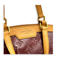 Brea MM Red Top Handle Bag in Vernis, Gold hardware