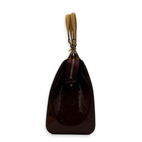 Brea MM Red Top Handle Bag in Vernis, Gold hardware