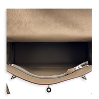 Kelly Maxi 42 Etoupe Top Handle Bag in Togo, Palladium hardware