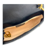 GG Marmont Crossbody Bag Super Mini Black in Calfskin, Gold hardware