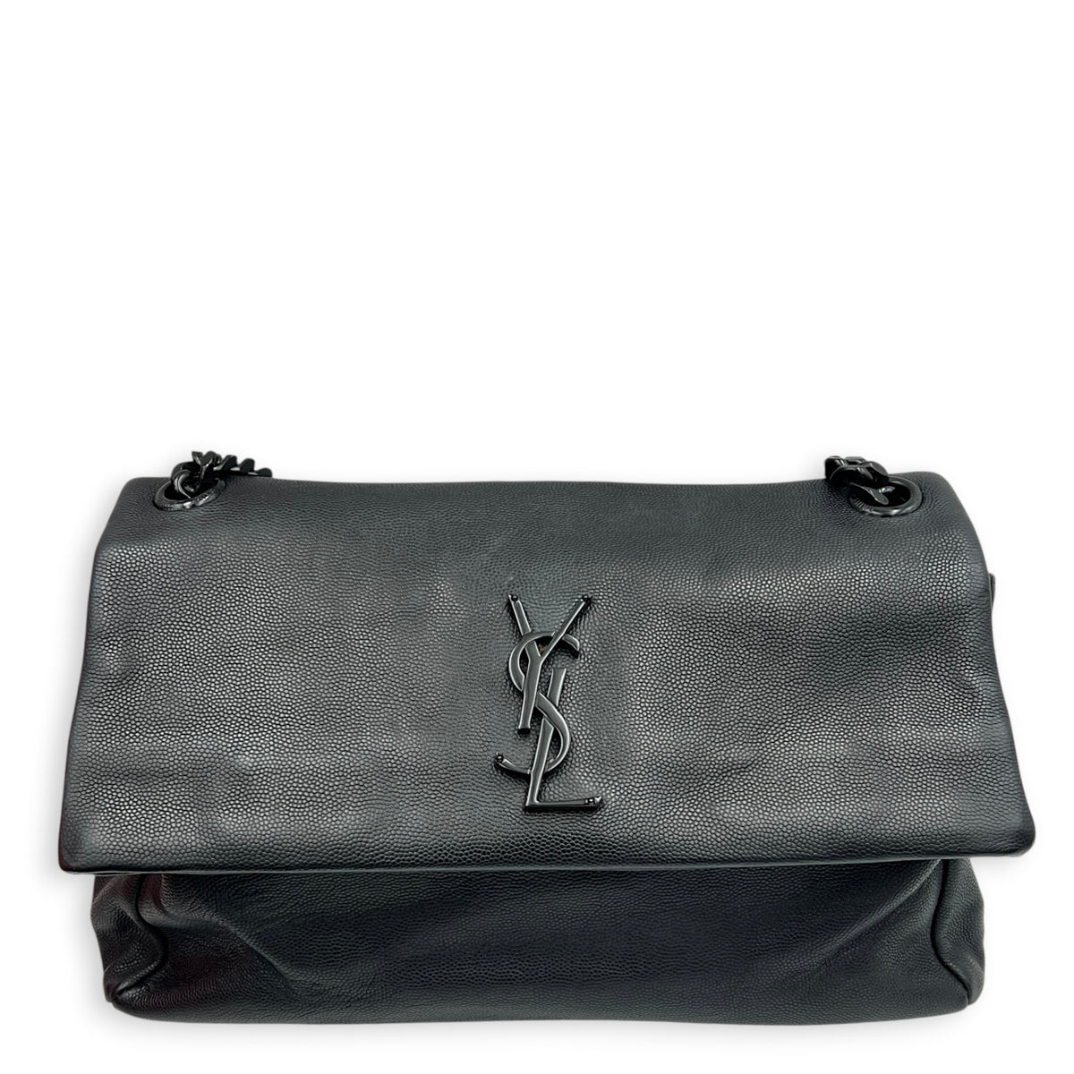 Hollywood Shoulder Bag Black in Calfskin, Monochrome hardware
