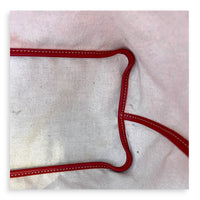 Saint Louis PM Red Tote Bag in Coated Canvas, Silver hardware