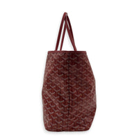 Saint Louis PM Red Tote Bag in Coated Canvas, Silver hardware