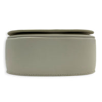 Folco Optic White Crossbody Bag in Calfskin, Gold hardware