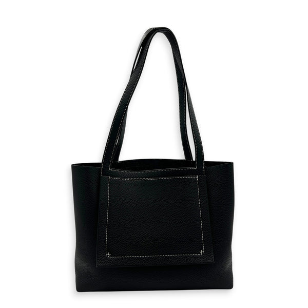Cabasellier 31 Black Tote Bag in Clemence