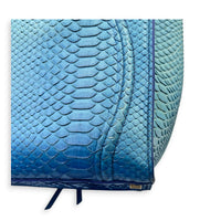 Phantom Tote Bag Large Blue in Python Leather, Silver hardware