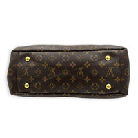 Pallas Shoulder Bag MM Brown in Monogram Coated Canvas, Gold hardware
